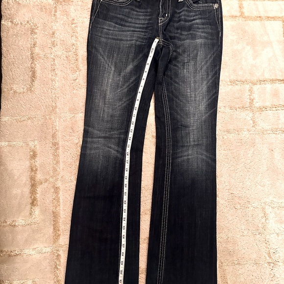 Miss Me brand embellished boot cut jeans - size 27 - Picture 8 of 9